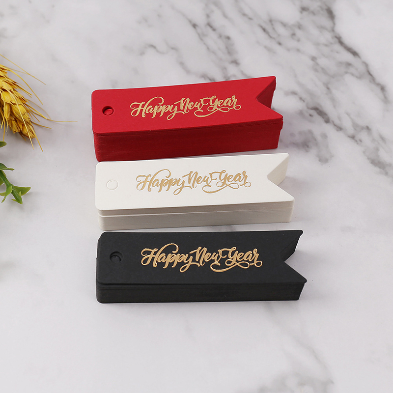 Wedding Supply Business - 100 Stuks Gelukkig Nieuwjaar Tags Bronzing