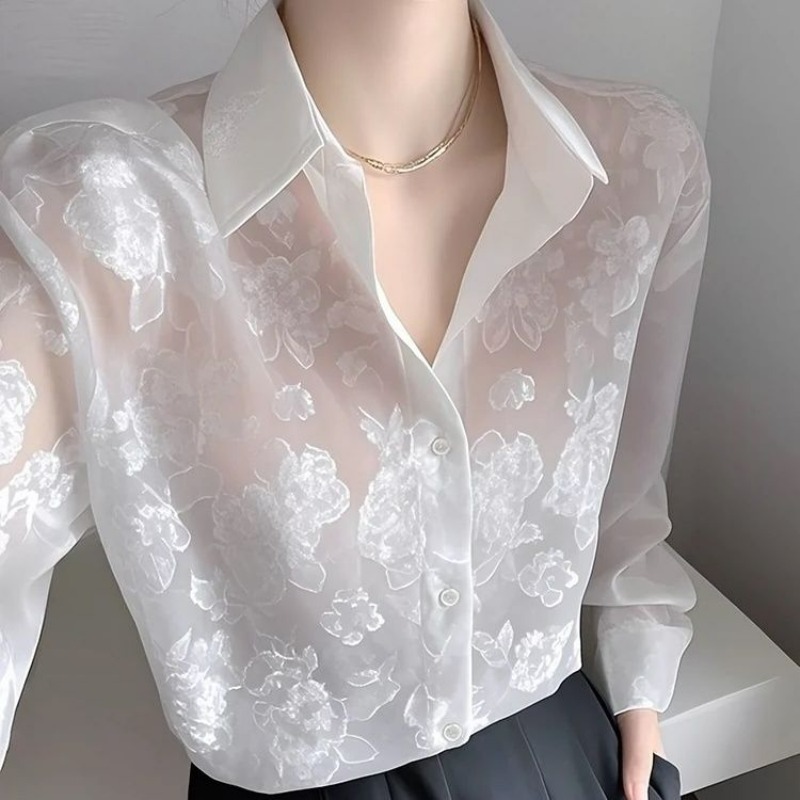 Good Floral & Wedding Decor Supply - Zonbeschermingsshirt dames 2025, lente nieuwe unieke