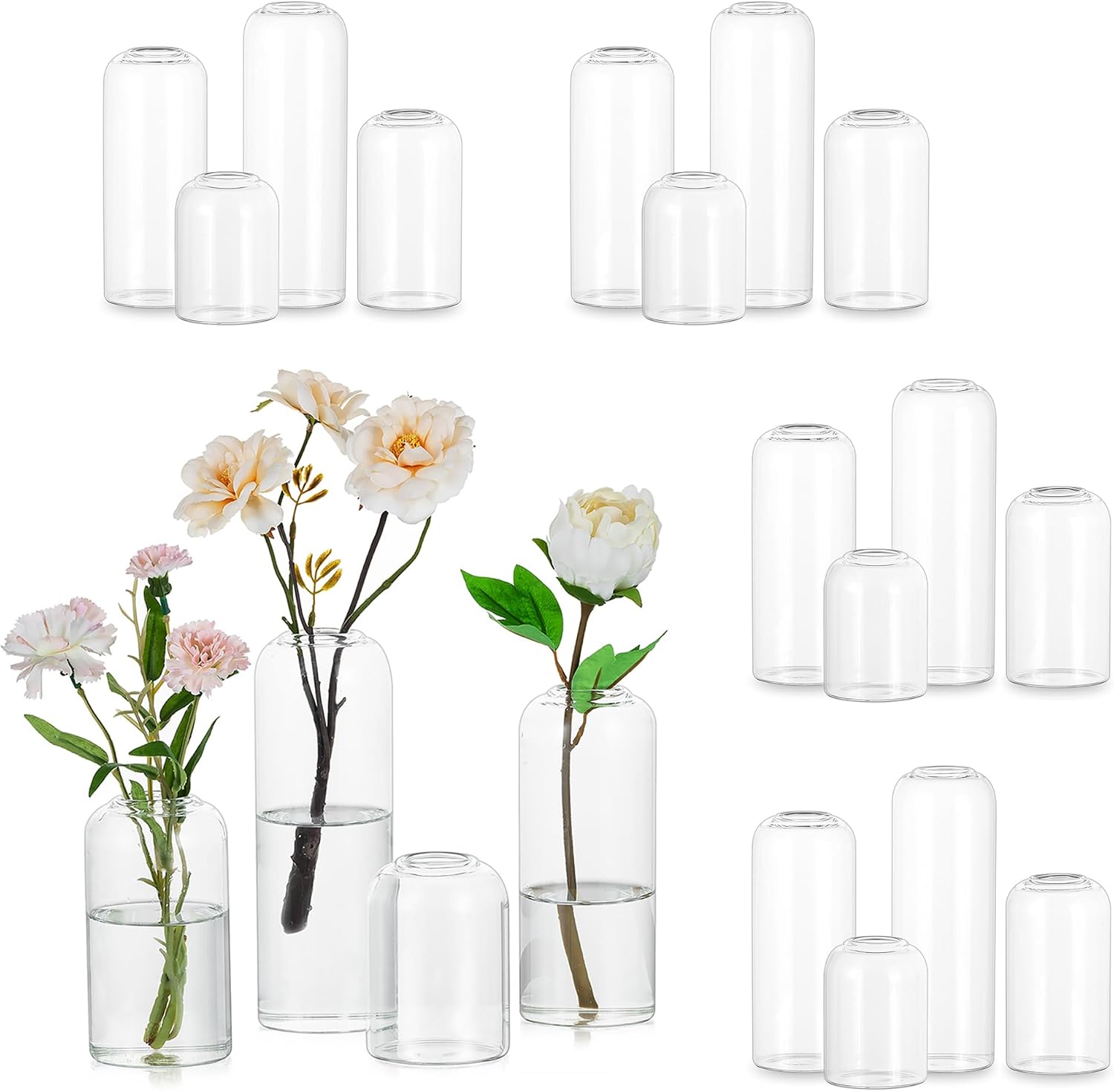 Centerpiece Vase Tall - Hewory Glazen Bloemvazen: 20 stuks moderne,