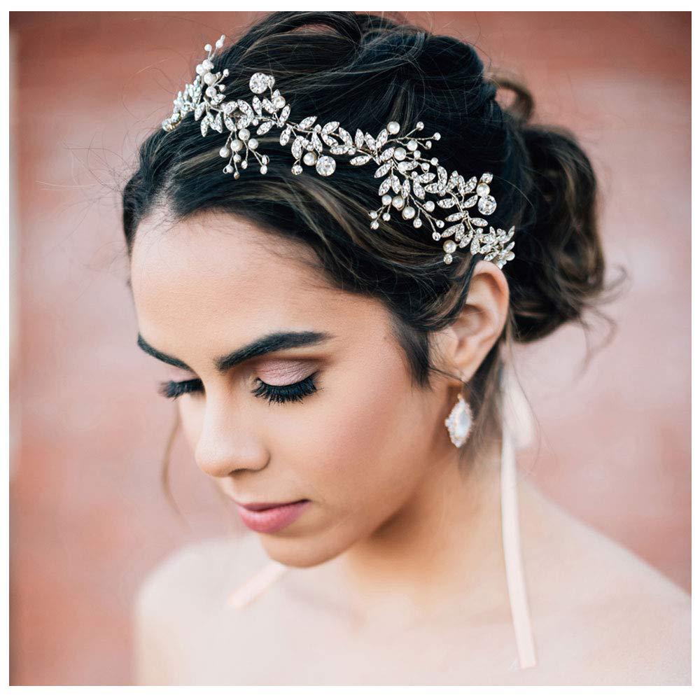 Wedding Supply Store - Nieuwe Kristallen Bloem Hoofdband Lint Strik