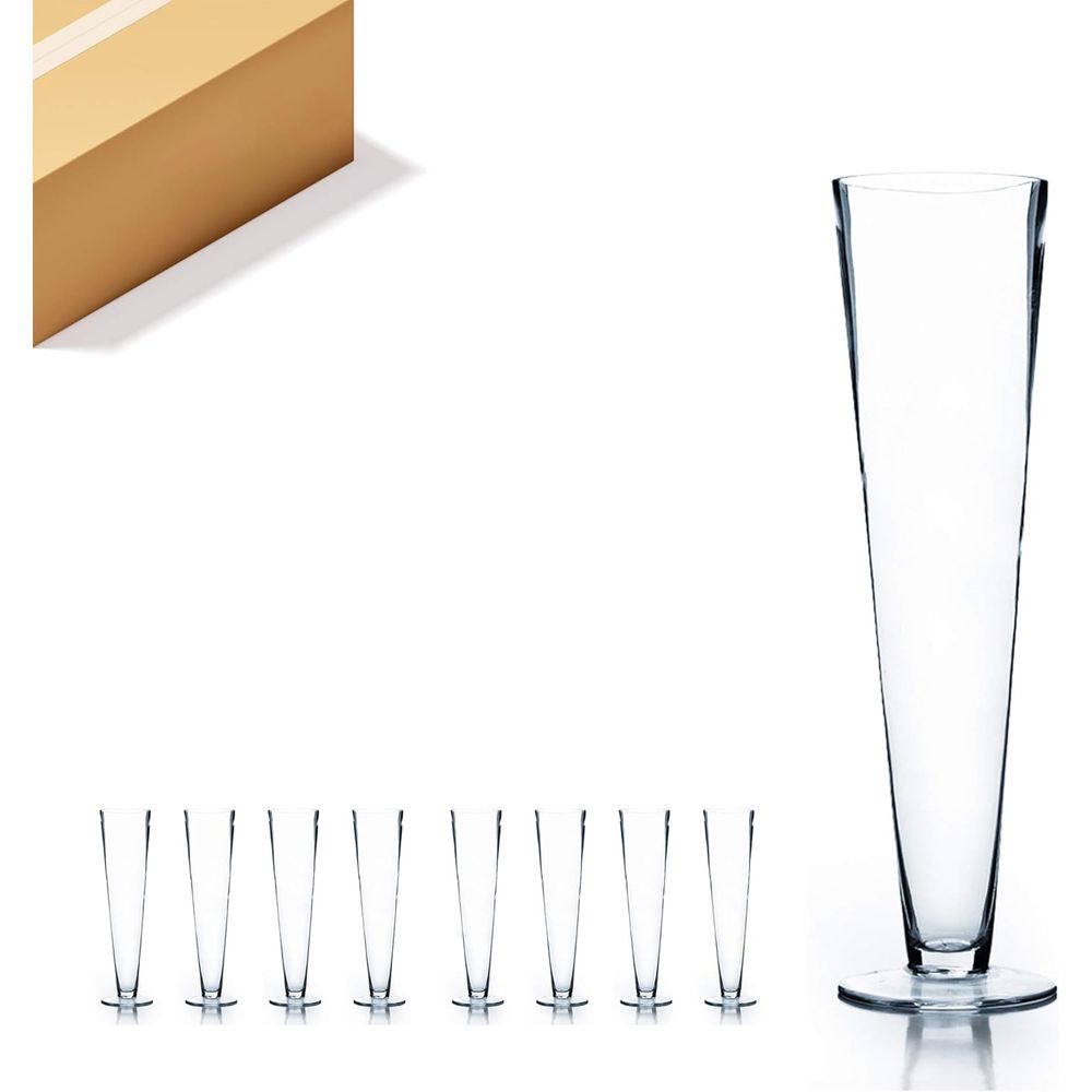 Centerpiece Vase Tall - WGV Trompet Glazen Vaas Bulk, Open