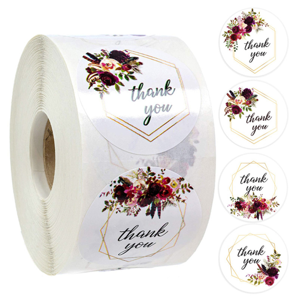 Zelfklevende bloemige bedankst - Wedding Supply Business recensie en prijs