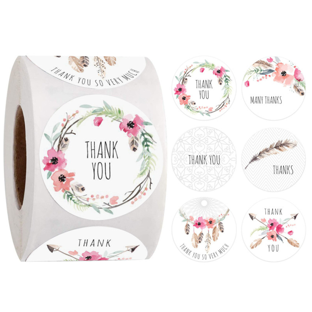 Zelfklevende bloemige bedankst - Wedding Supply Business recensie en prijs
