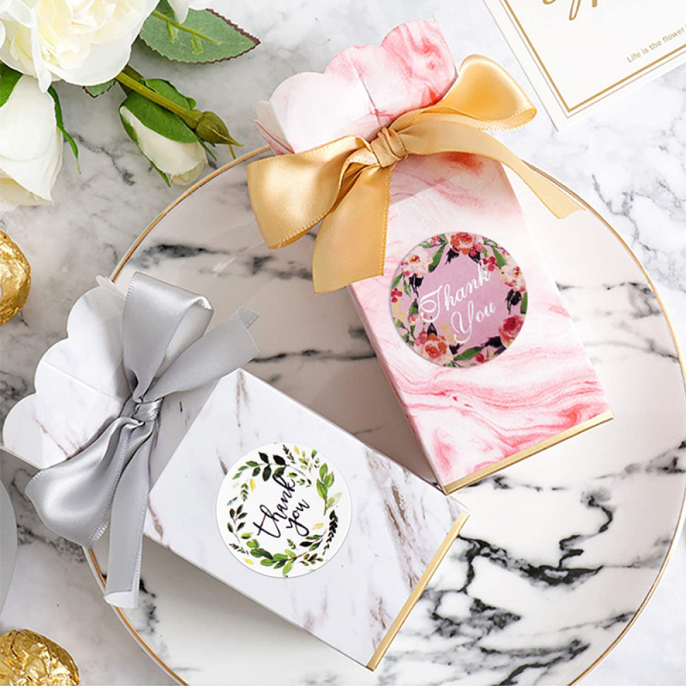 Zelfklevende bloemige bedankst - Wedding Supply Business recensie en prijs