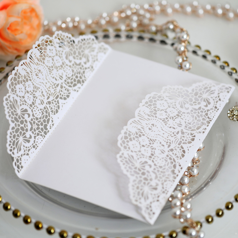 50 stuks/lot Witte Lasergesned - Wedding Supply Business recensie en prijs