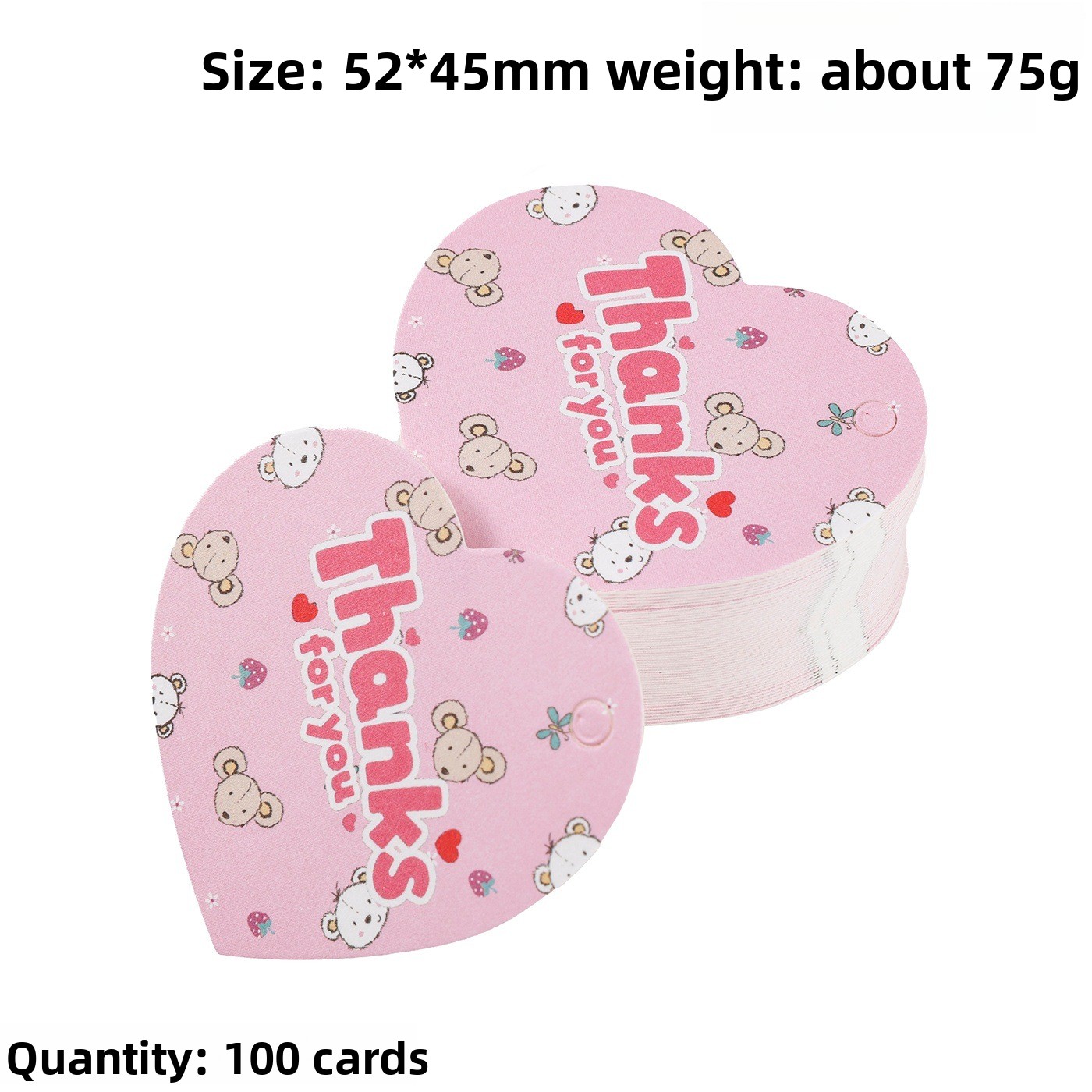 100 stuks Bedankkaartjes Hartv - Wedding Supply Decor recensie en prijs