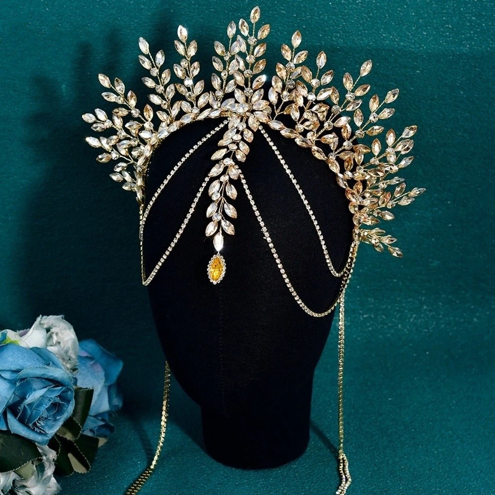 Luxe rode bruidskroon met stra - Wedding Supply Store recensie en prijs