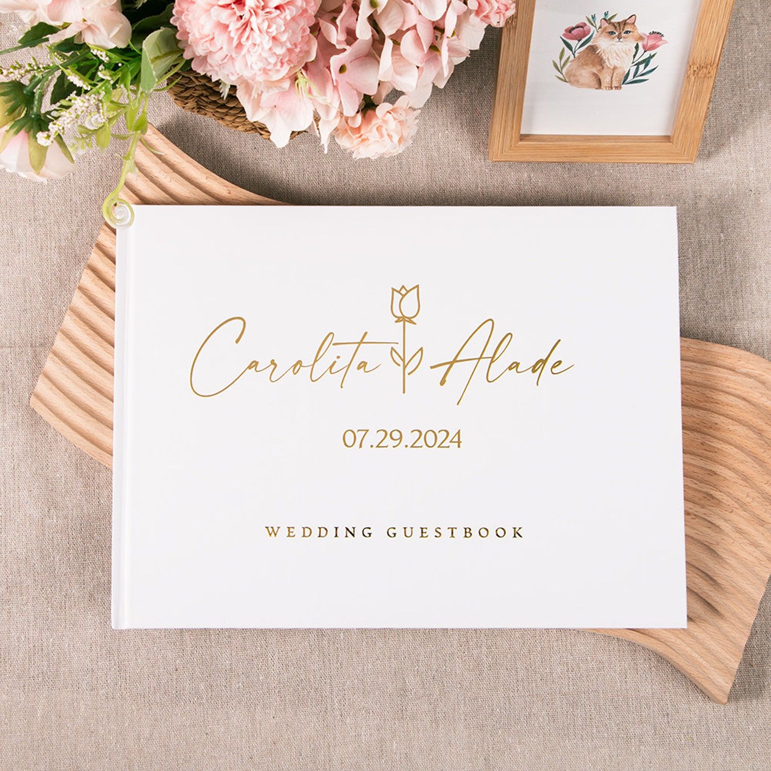 Aangepaste bruiloft gastenboek - Wedding Supply List recensie en prijs