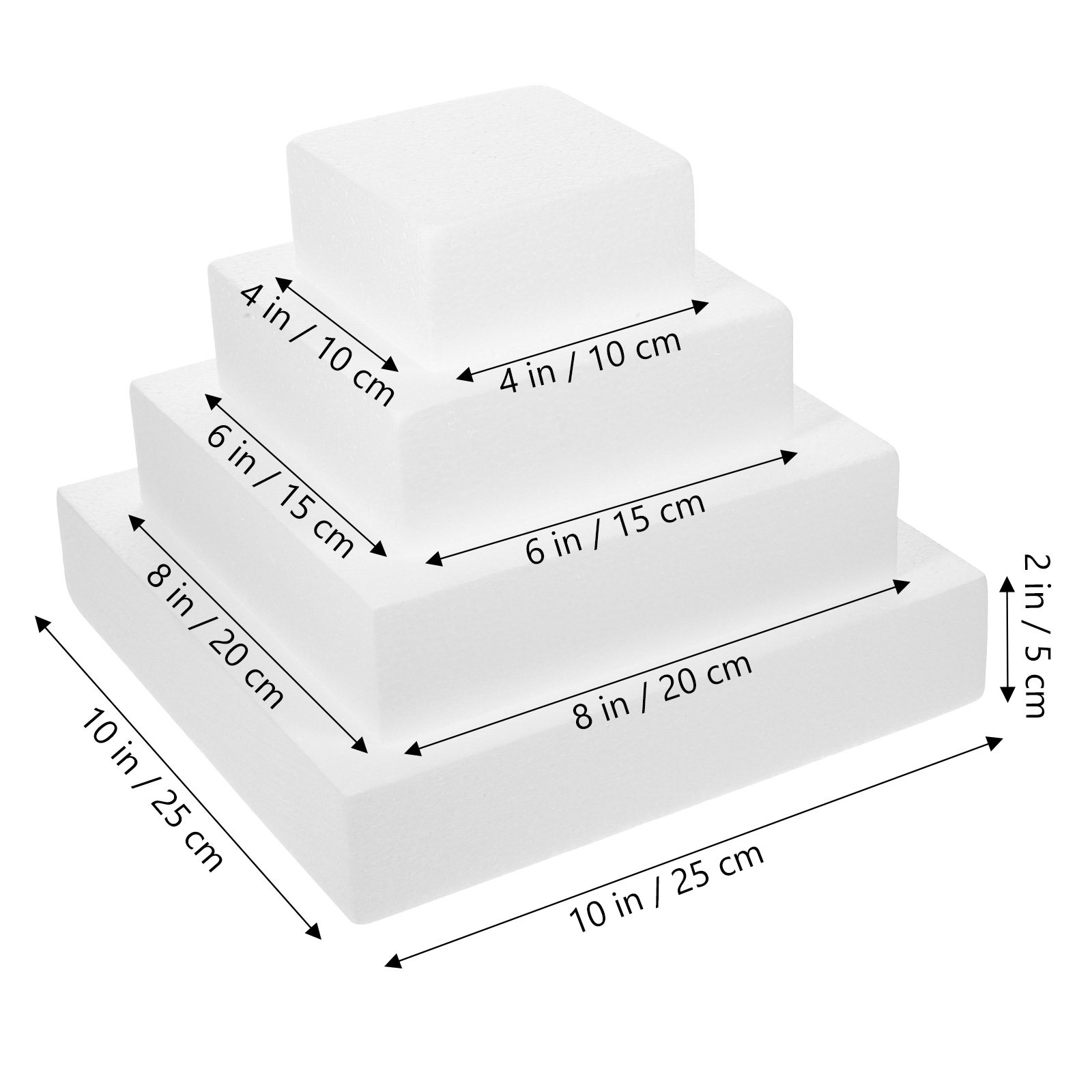 4 stuks witte cake dummy's voo - Wedding Supply Decor recensie en prijs